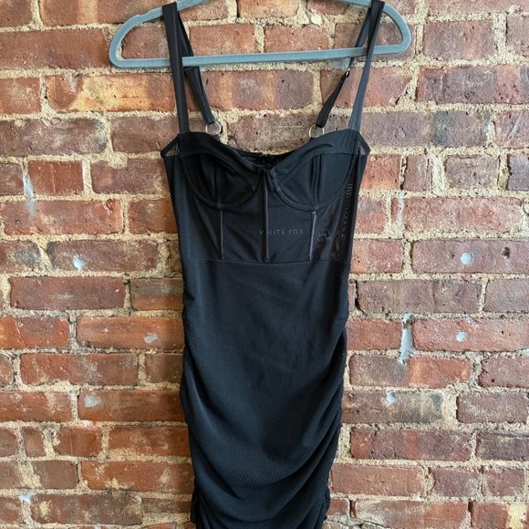 White Fox black sheer dress 'Push the Boundaries' with tags size S - Picture 2 of 8